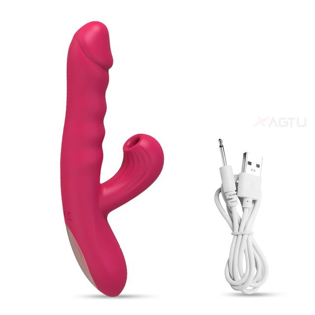 Sucking Dildo Thrusting Vibrator with Female Masturbation Clit Sucker Clitoris Vacuum Stimulator Adult Goods Sex Toys for Women