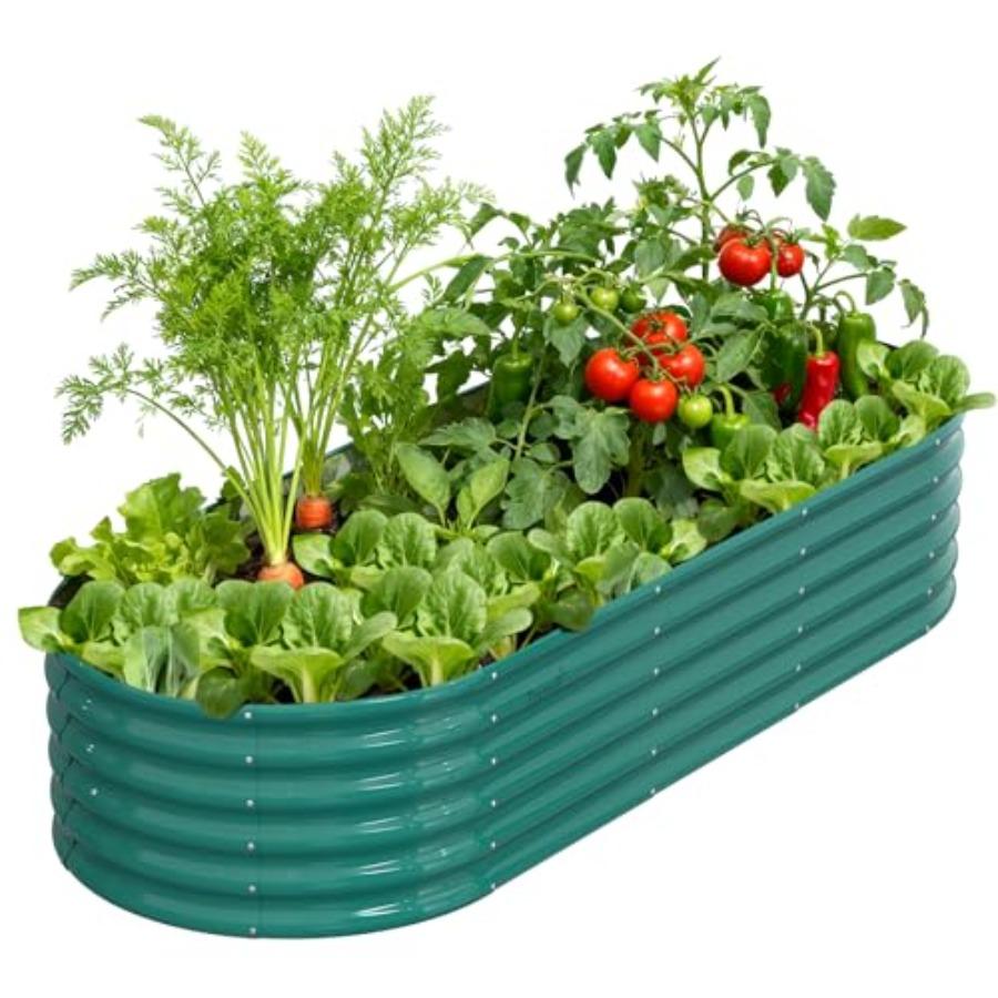 

8x3x1.5ft Galvanized Raised Garden Bed 18 Tall Metal Raised Beds for Gardening Large Planters Boxes for Outdoor Plants Vegetabl United States