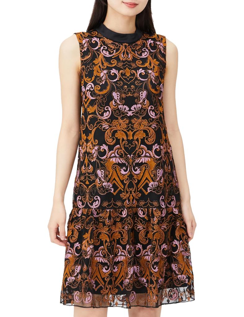 2023AW Lame Ornament Mini Dress 27 Black [Grace Continental] Women's