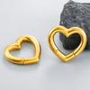 Giga 1/2Pcs 6mm Heart Shape Ear Weights Hanger Stainless Steel Body Jewelry Piercing Earring Gauges Earlobe Stretcher Fashion