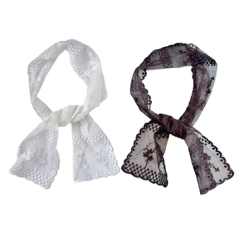Fashion Lace Summer Neck Strap Sweet Long Neckerchief Flower Multi-functional Headbands for Women