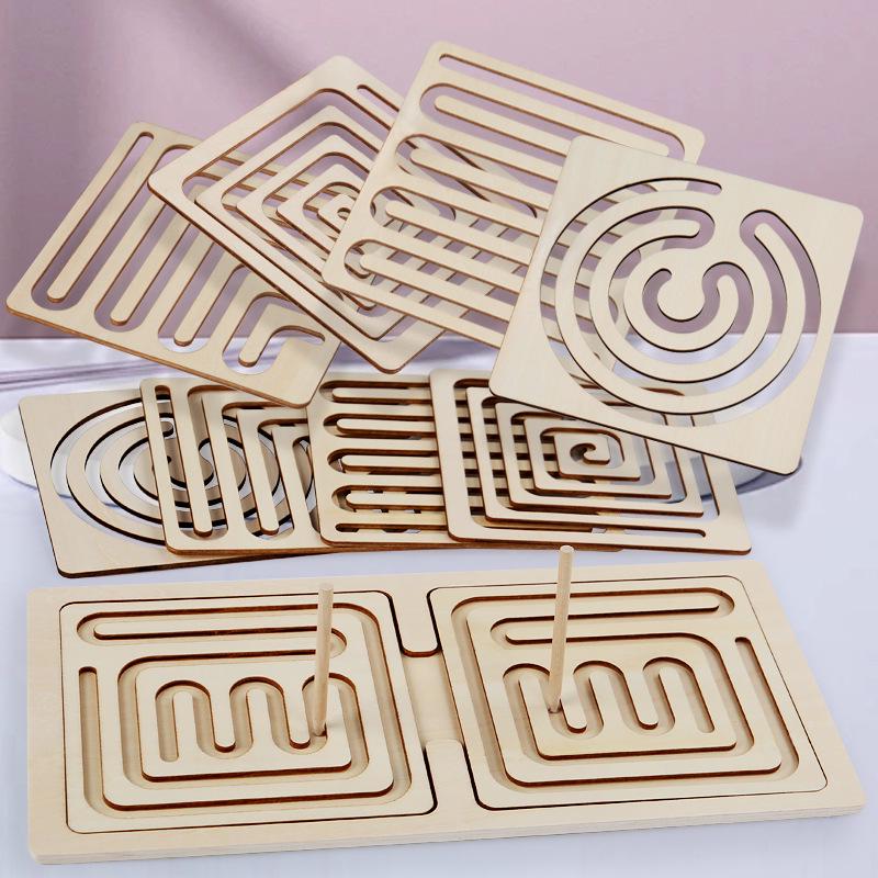 

Детский деревянный набор развивающих игрушек для развития мозга и моторики