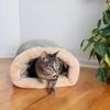 Autumn Winter Warm Pet Bed Soft Plush Cat Sleeping Bag Semi-enclosed Shell Cat Nest Washable Small Medium Pet Nest