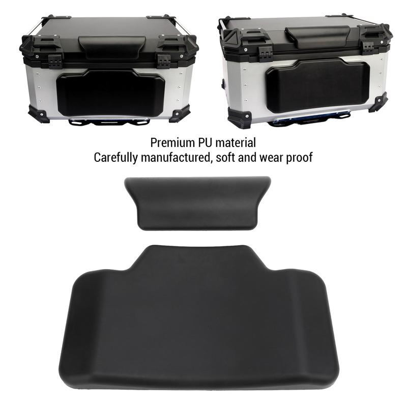 Motorcycle Trunk Backrest Top Case Passenger Backrest Pad Comfortable Upper Lower Split PU Leather Sponge for 55L/65L Top Box