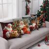 Santa Claus & Deer Pattern Pillowcasesuitable For Sofa Car Bedroom Decorative Cushion Cover Pillow Cover
