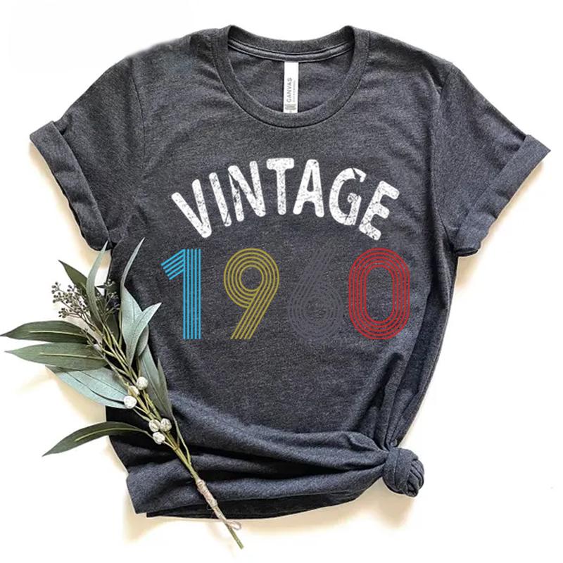 Comfort Colors Unisexs Unisexs Clothing Vintage 1960 To 1969 Short Sleeve Tee Summer Soft Casual Top 60th Birthday Gift Tshirt
