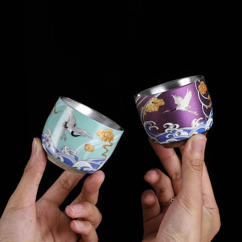 Master Cup Single Cup Kung Fu Sweet Teacup 1Bowl Enamel Color Ceramic Tea