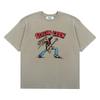 VINWUED Rock Scream Crew Sand Beige Semi-Oversized T-Shirt