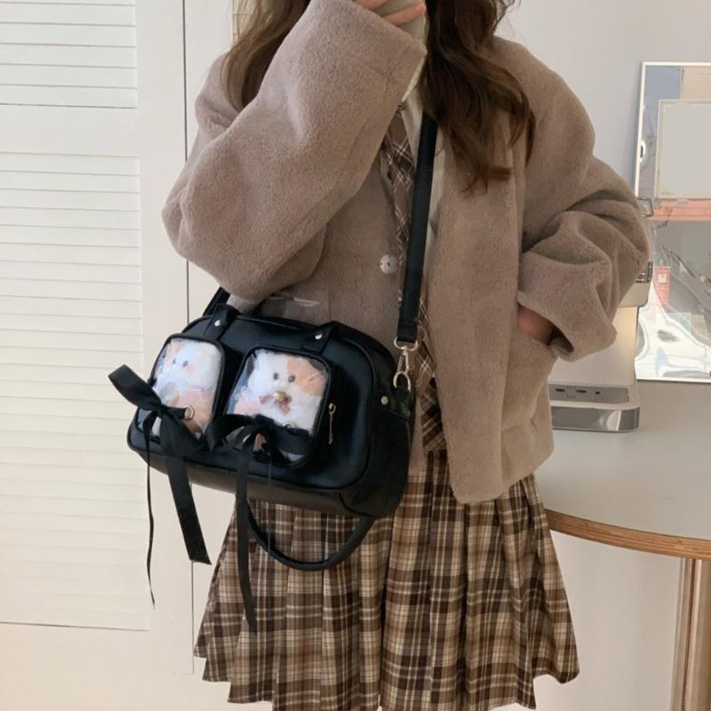 Transparent Messenger Bag Fashion Ita Bag Shoulder Crossbody Bag Anime Display Satchel Handbag for Women Girls Gifts