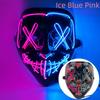 Halloween Neon Led Purge Mask Masque Masquerade Party Masks Light Grow In the Dark Horror Mask Glowing Masker