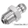 Stainless Steel Grease Fitting M8 X 1mm Thread 10 Pack for Hydraulic Systems Pneumatic Devices and Mechanical Assembly Lines