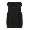 2026 Autumn Soft Pure Wool Hooded Knit Vest - Casual, Skin-Friendly, Loose Zipper Top