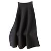 Women Fall Winter Skirt Knitted Elastic High Waist Thick Soft Warm Stretchy Solid Color Loose Big Swing A-line Pocket Lady Midi Skirt