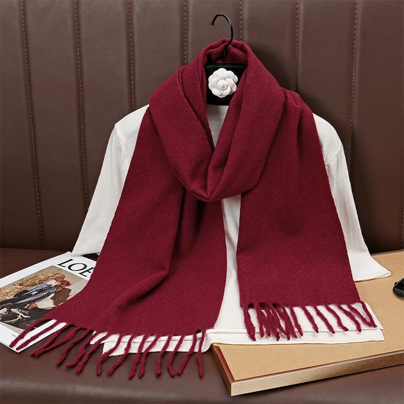 New Winer Warm Cashmere Scarf for Women Fashion Solid Thick Blanket Pashmina Shawl Wrap Female Bufanda Echarpe Foulard
