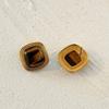 IngeSight.Z Classic Retro Tiger Eye Stud Earring For Women 18K Gold Plated Stainless Steel Piercing Ear Accessories Jewelry Gift