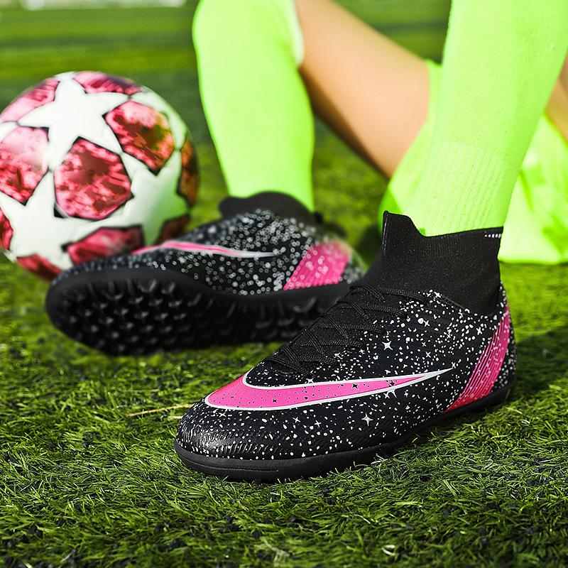 2025 European Cup football shoes men's high-top students competition training AG long nails TF broken nails sports football shoes