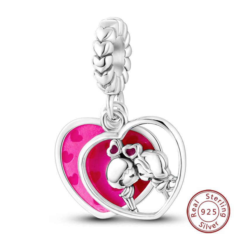 Copper Sincere Emotions Multiple Styles Heart-Shaped Romantic Charms Beads 3Mm Diy Fine Jewelry Making