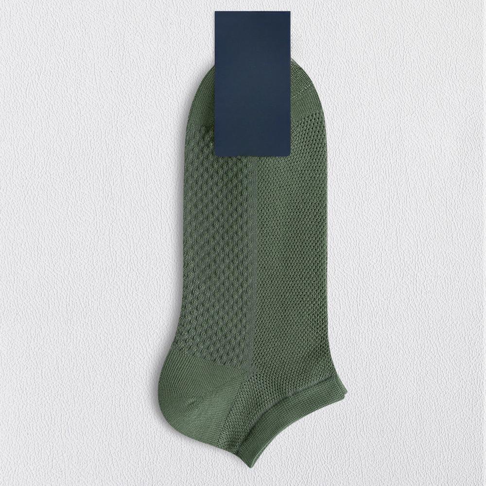 Men's Spring and Summer Cotton Mesh Breathable Sweat Absorbing Sports Socks