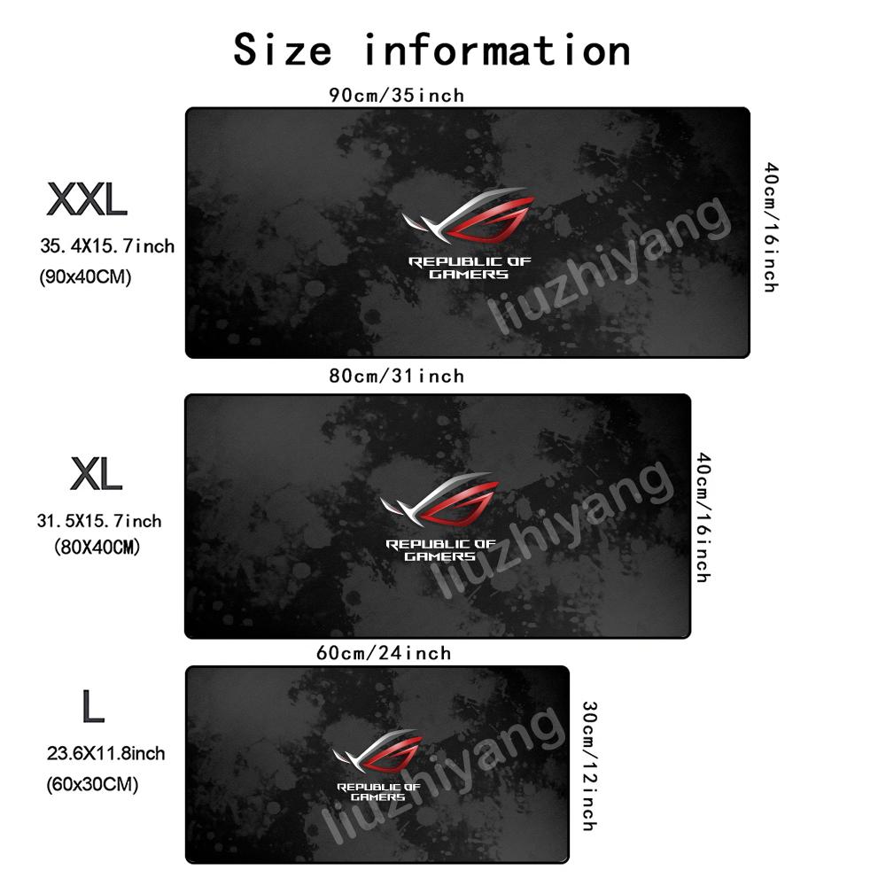ROG Cyberpunk City Mouse Pad Large Computer Office Game Table Mat Rubber Anti-slip Stitched Keyboard Mats 90x40 XXL Desk Pads