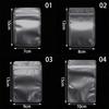 20Pcs Matte Zipper Bag Aluminum Foil Hologram Food Pouch Small Water Proof Zipper Reclosable Self Seal Pouch Packaging Bag