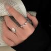 Korean Chic Style Adjustable Copper Geometric Ring For Women Elegant Fashion Accessory