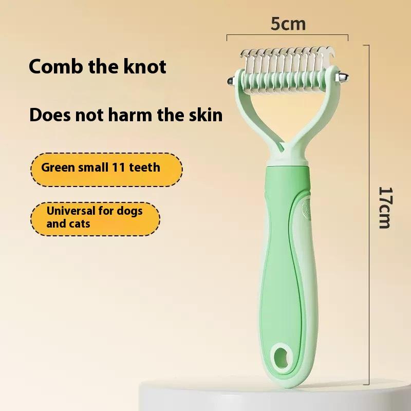 Grzebień do rozczesywania sierści, szczotka do usuwania podszerstka, usuwacz sierści dla kota i psa, narzędzie do pielęgnacji szczeniąt, rozcinacz kołtunów dla kotów i psów, artykuły dla zwierząt