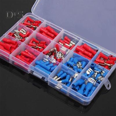120Pcs Assorted Insulated Electrical Wire Terminal Crimp Connector Spade Set Kit