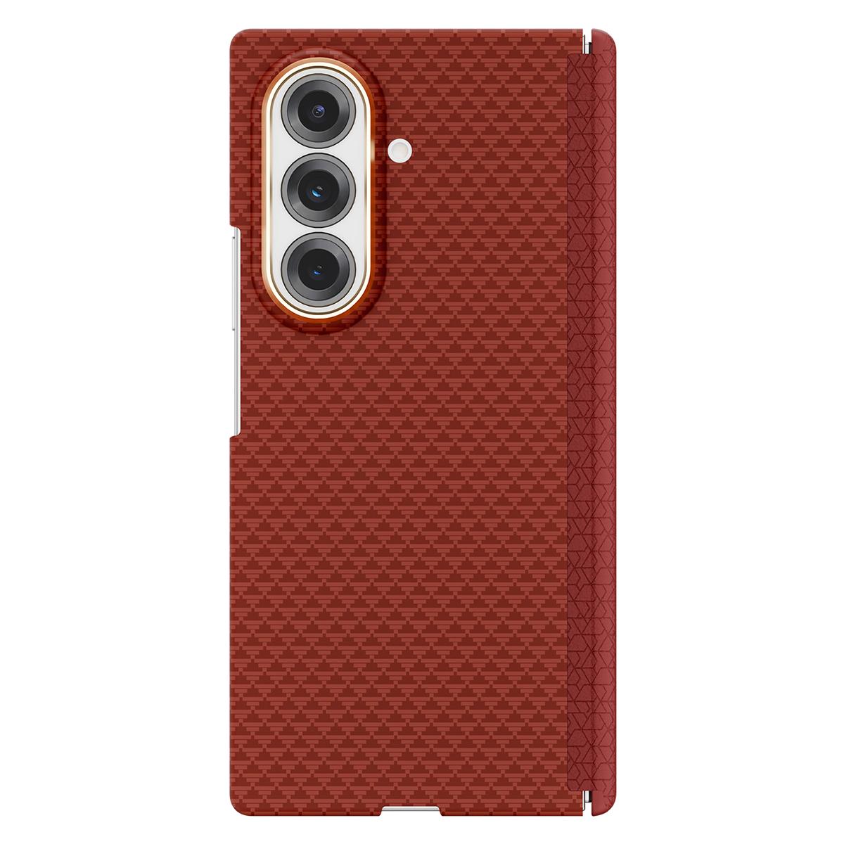 GKK For Samsung Galaxy Z Fold7 5G Case Pattern Design Dual Axis Kevlar PC Ultra Thin Phone Cover Magnetic Hinge Protection