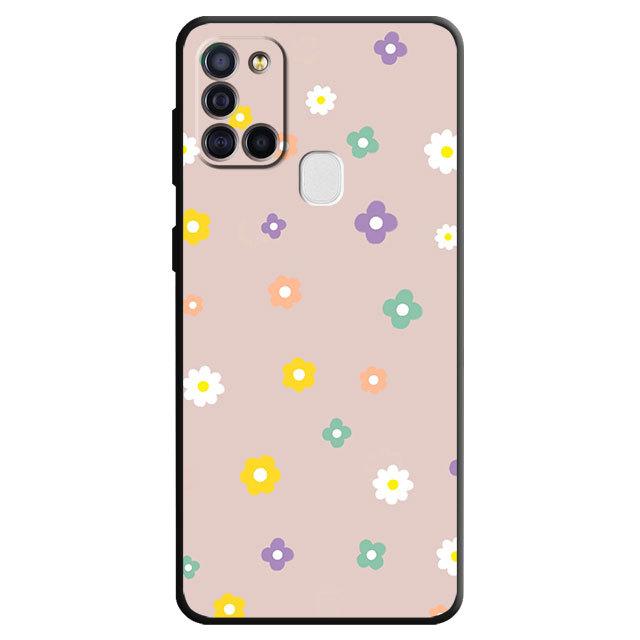 Cartoon Flower Phone Case For Samsung Galaxy M51 M52 M33 M30s M12 M13 M31 M22 M32 5g M23 M21 M31 Prime Matte Silicone Cover