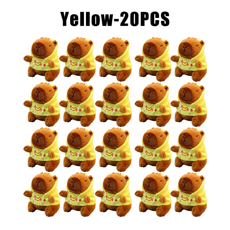 Capybara Hoodie Plush Toy Stuffed Animal Keychain Backpack Charm Matching Couple Gift for Children