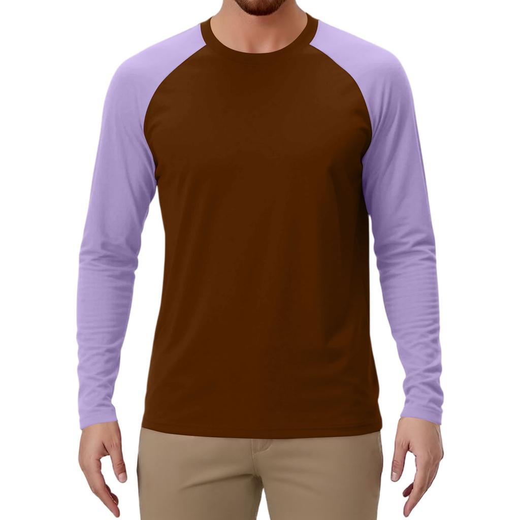 Pánské sportovní tričko s dlouhým rukávem raglánového střihu v kontrastních barvách
