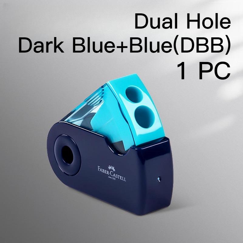 FABER-CASTELL Manual Mini Pencil Sharpener Dual-Hole Sharpener for Thick and Thin Pencils Portable Durable Pencil Sharpener