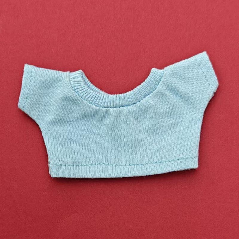 Labubu Keychain Pendant Outfit: Doll Jeans and Short Sleeve Set