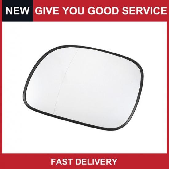 Pack of 1 Rearview Left Heated Mirror Glass W/ Backing Plate for Dodge Caravan