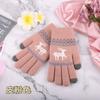 Double Gloves Deer Piled Thickened Christmas Cold Warm Knitted Wool Winter Outdoor Women's Gloves