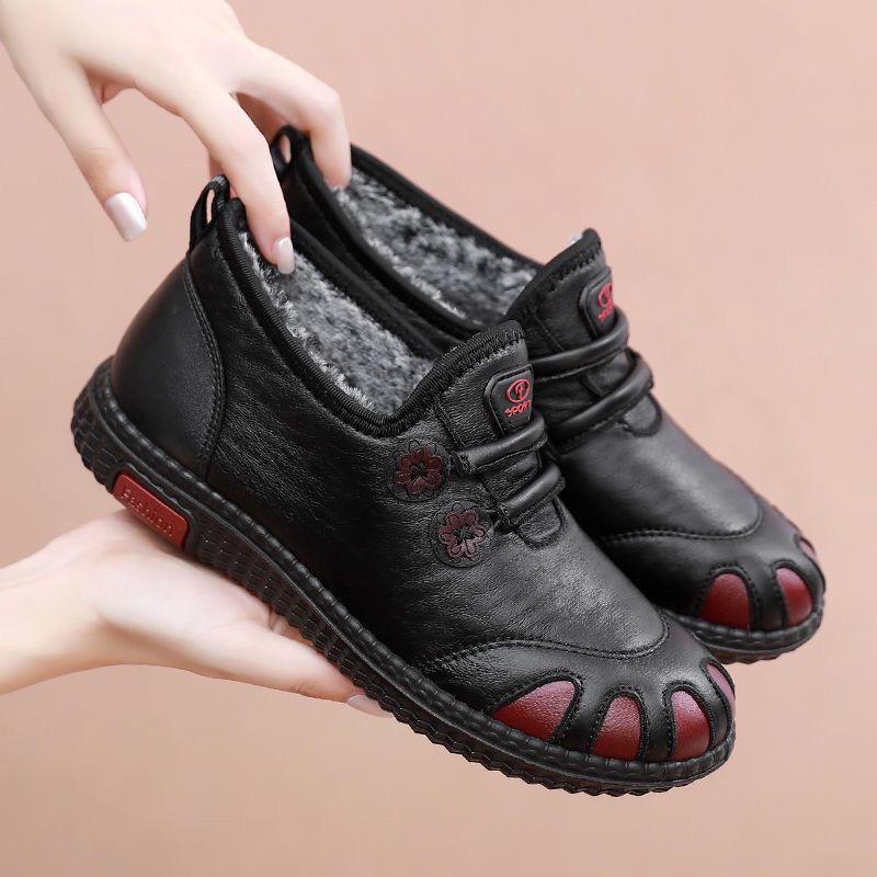 

Winter new velvet thickened women s boots waterproof casual dad and mom thick boots 41 чёрный