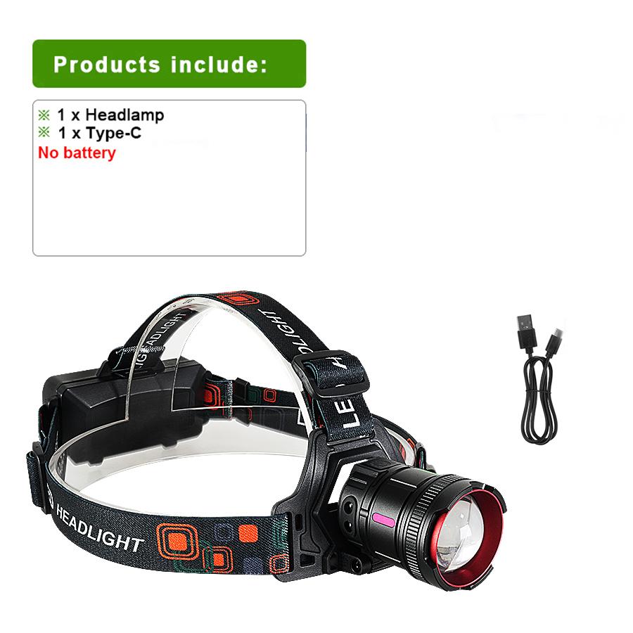 Newest 991111111LM High Power LED Headlamp Ultra Bright Head Torch Long Shot 1111M Headlight 18611 Camping Fishing Zoom Lantern