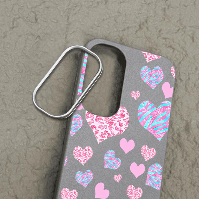 Cute Pink Love Hearts Case For Samsung Galaxy S25 Ultra Capa S24 Ultra S22 Ultra S23 Plus S21 FE S20 5G Magnetic Soft Case Cover