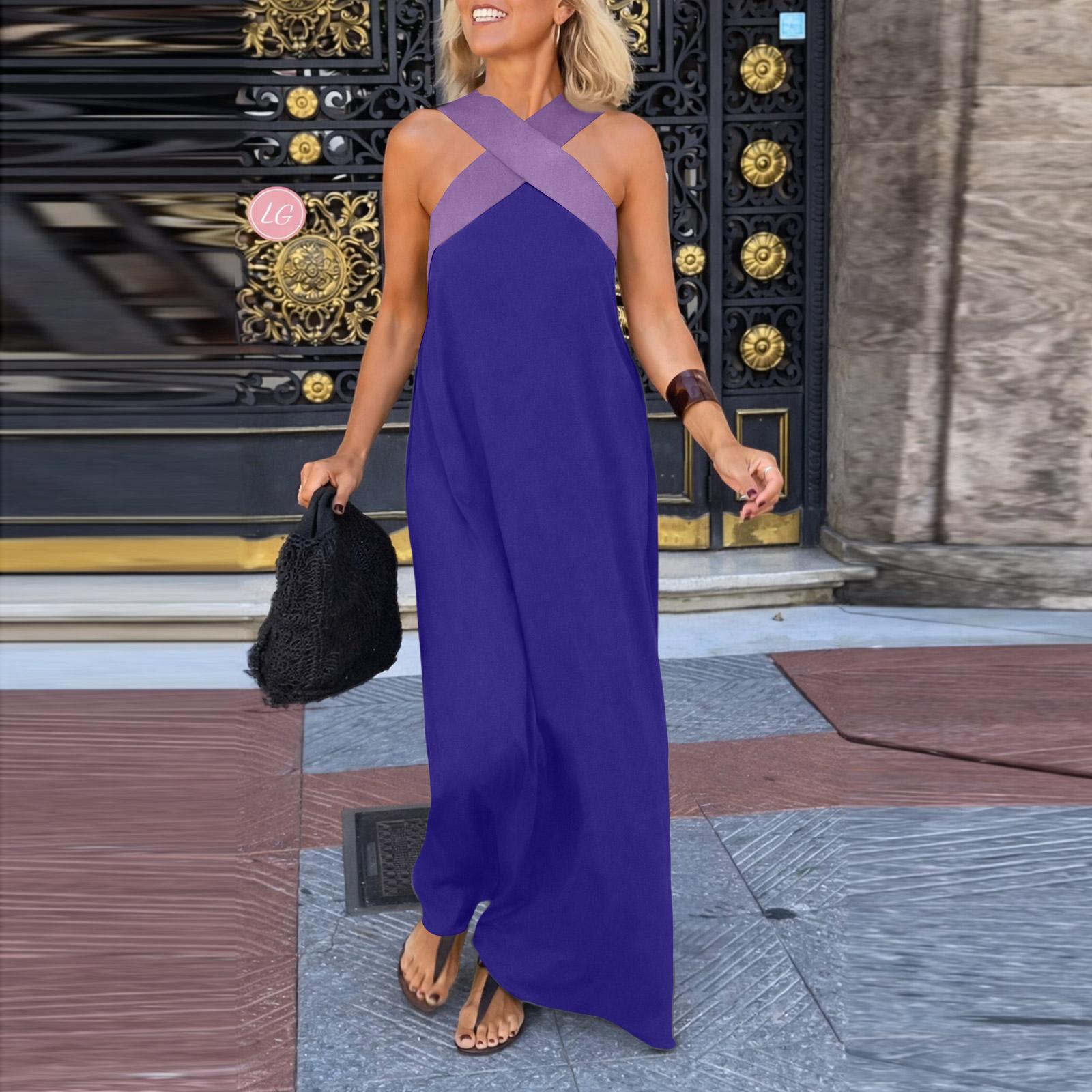 

Dress For Women 3/4 Sleeve Summer Casual Dress Shirts S синий