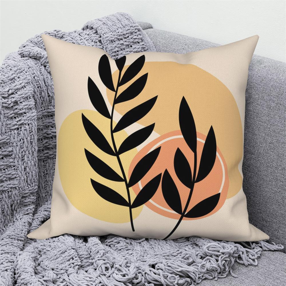 Home Sofa Office Cushion Pillowcase Wholesale  Nordic Style Abstract Plant Floral