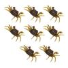 8Pcs Artificial Crab Bait 13cm 33.5g Simulation Crab Soft Lure Fishing Bait with Hooks for Freshwater Saltwater Yello