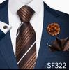 Men's Formal Tie, Pocket Square, Cufflinks & Brooch Set.