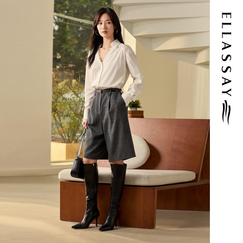 ELLASSAY Women's Merino Wool Blend Bermuda Shorts