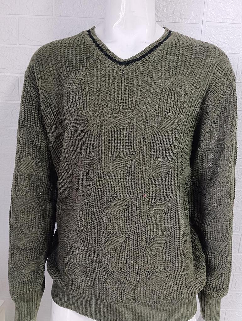 Men's Fashion Slim Fit V-Neck Sweater, Long Sleeve Knit Top, Autumn/Winter 2025 Collection
