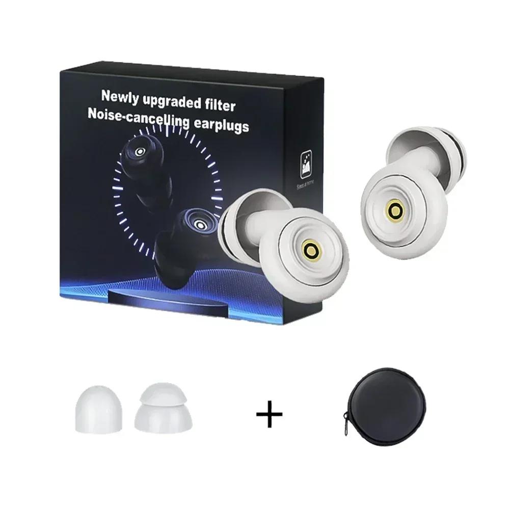 Soft Portable Noise Cancelling Reusable Earplugs for Adults Ideal for Sleeping Study Work Snoring Blocking