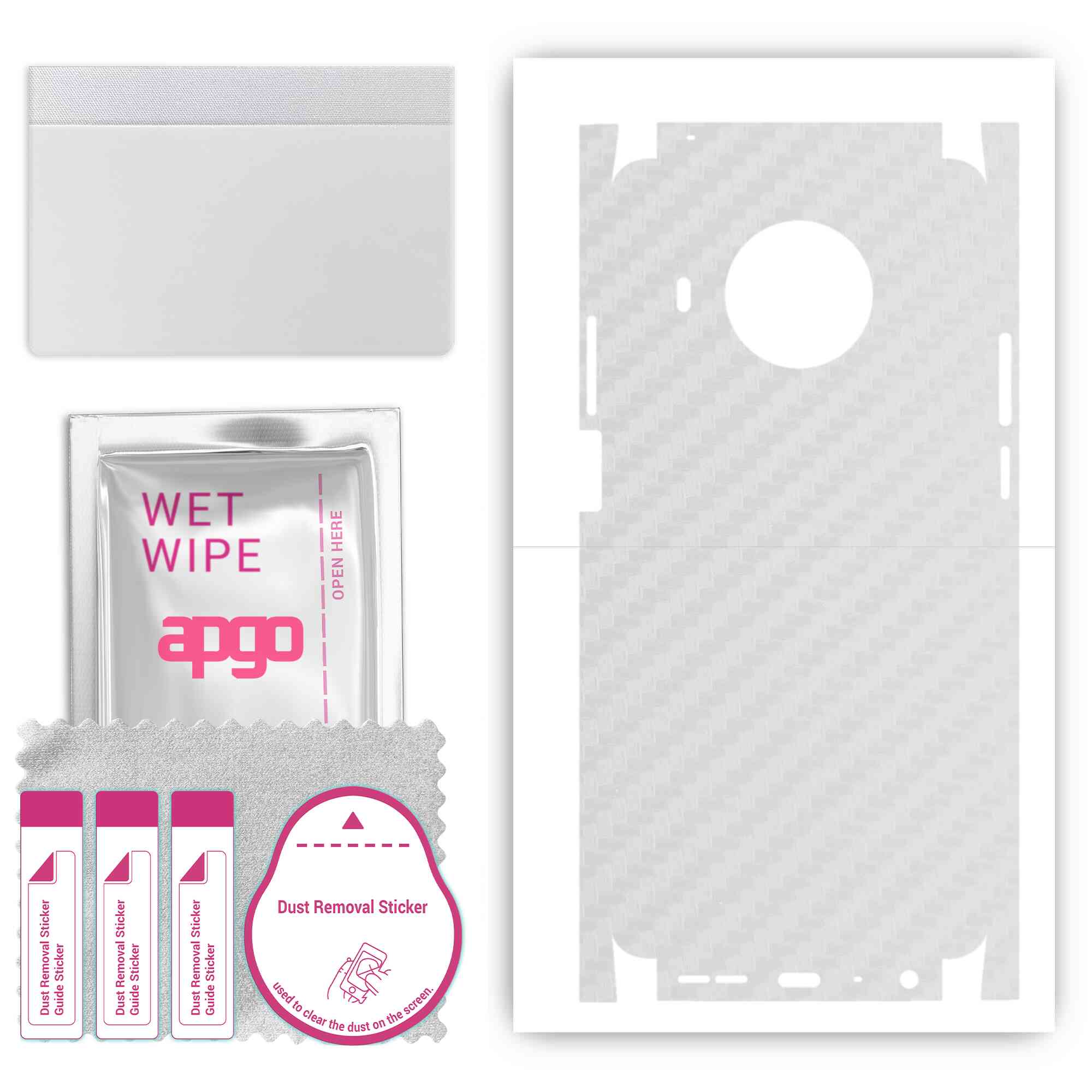 

apgo Protective Skin Sticker for the back+sides compatible with Nokia X10, Full Wrap Film, Foil, Vinyl - Pattern Transparent Carbon