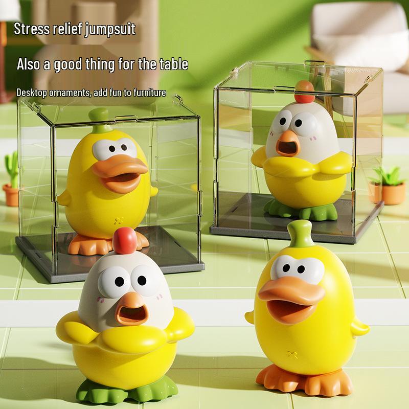 Cartoon Duck Decompression Squeeze Toy - Fun Pointy Chicken Sound for Kids