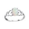 Elegant Heart Opal Ring for Women - European & American Style, Versatile Light Luxury Jewelry