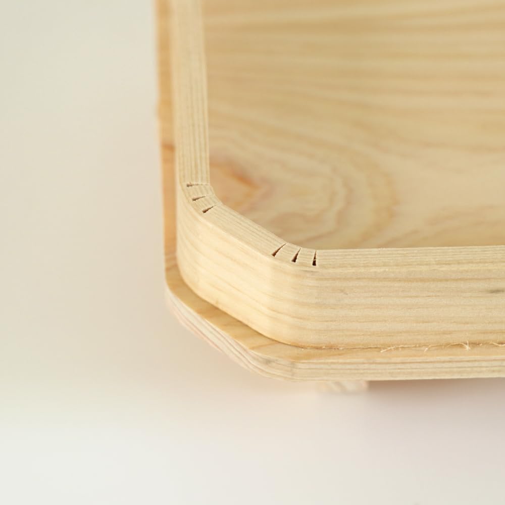 Namukumachan Kobo 9-inch (27.5cm wide x 9.7cm high) Hinoki (Japanese cypress) Tripod with Legs, Made in Japan, for Shinto Shrines, Kagami Mochi (rice