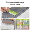 7 In 1 vegetable chopper with container and Lid Manual Hand Veggie Chopper Self Cleaning Mini